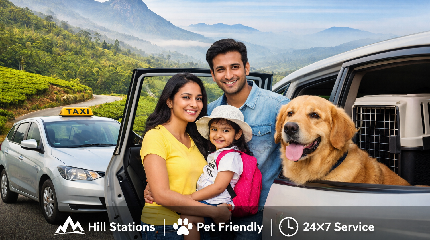 Hill Stations, Pet Carry & 24x7 One Way Taxi